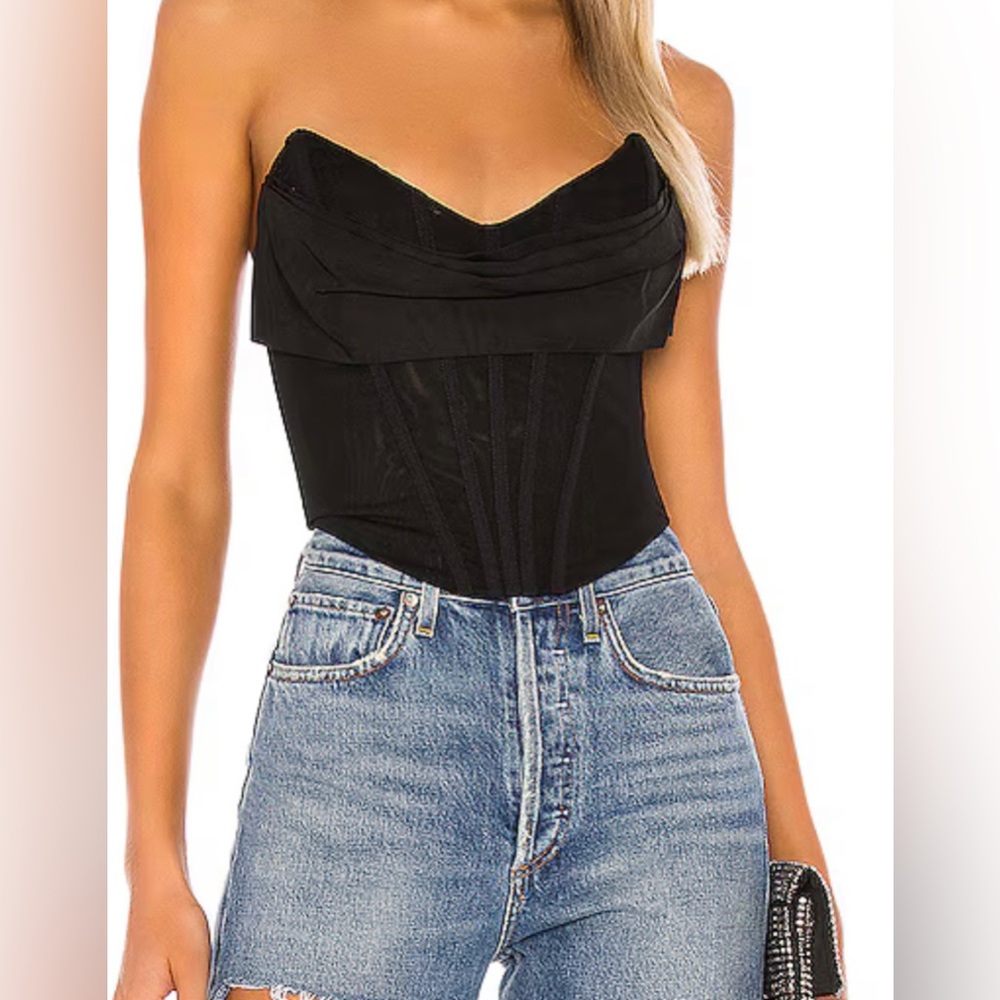 Hailee Bustier Top in Black